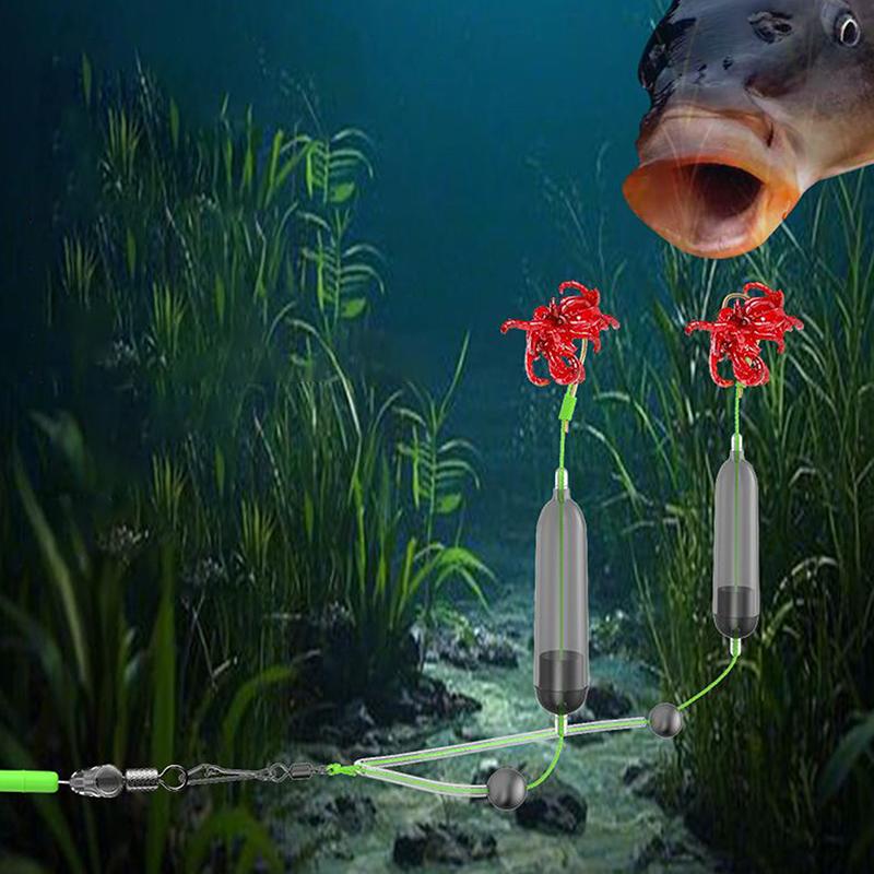 1 шт. Основа против разделения Рыболовный крючок Двойной крючок Для рыбалки на живую наживку С двойными бородками для удержания наживки Высокоуглеродистая сталь