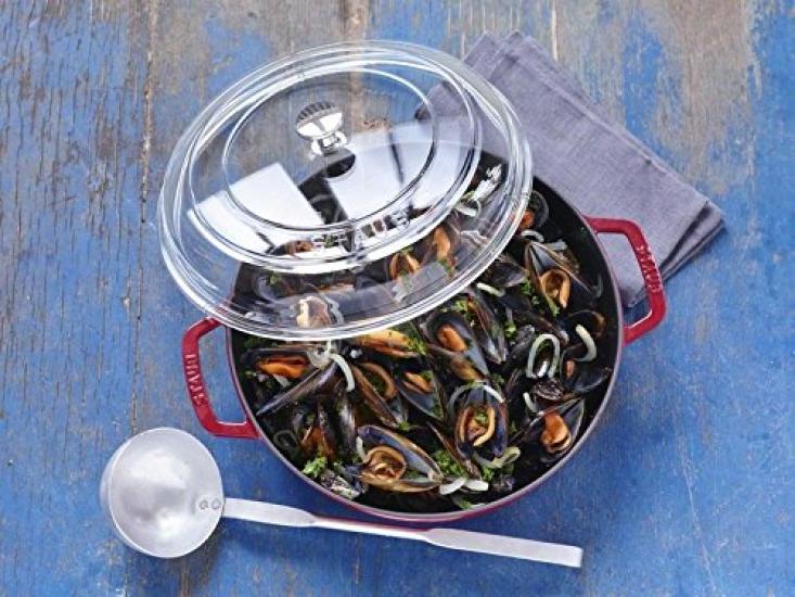 Крышка для сковороды со стеклянной крышкой Staub, японская, стеклянная куполообразная крышка "Купол 30 см" [Авторизованный продукт] 40501-030