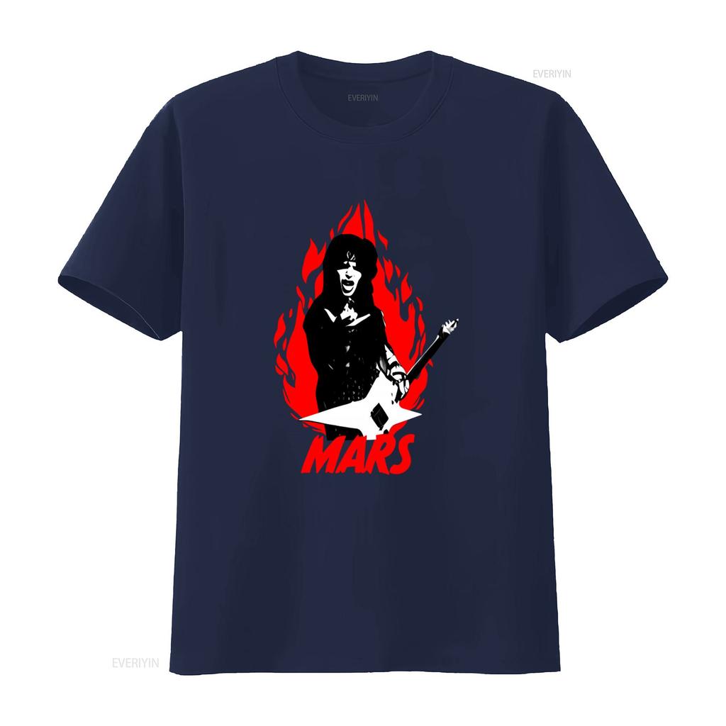 Mick Mars T Shirt Glam Rock Heavy Metal Guns Guitarist Fire Design Vintage Slightly Unisex Stretched Streetwear Stylish