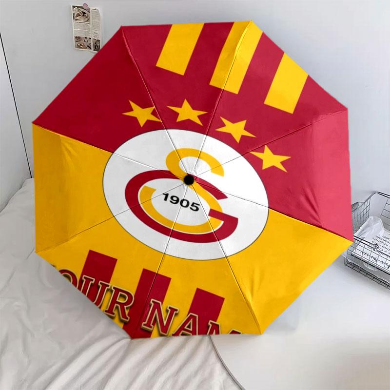 1 шт. Автоматический складной зонт - Узор с индивидуальным именем Galatasaray S, Портативная и складная конструкция с 8 спицами, Рождественские и новогодние подарки