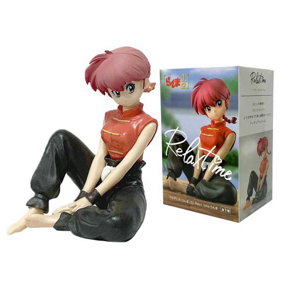 Аниме Ranma1/2 Время отдыха Тендо Аканэ Женский Ранма 10см Квайи Девушка Сидящая ПВХ Модель Фигурки Забавное Настольное Украшение Периферия