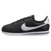 Cortez Basic Leather SE GS Chenille Swoosh - Черные детские кроссовки Pure-Platinum AA3496-002