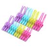 Laundry Clothes Pins Hanging Pegs Clips Plastic Hangers Racks Clothespins 24Pcs