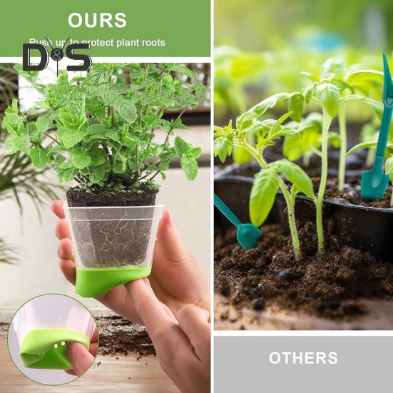 6 шт. прозрачных горшков для рассады, горшки для выращивания рассады с силиконовым основанием, многоразовые семена, стартовый цветочный горшок с этикетками для сада, балкона