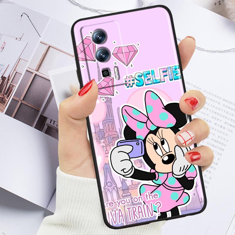 Розовый Микки Маус для Xiaomi Redmi 9A 9C 9AT 10C 9 9T 10 12C 13C 8 12 K60 A1 K50 K40 5G черный мягкий чехол для телефона