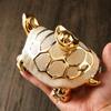 Керамическая фигурка черепахи с золотым покрытием - Орнамент для декора дома по Фэн-шуй
