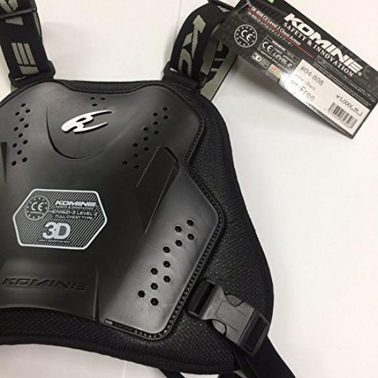 Komine Motorcycle CE Level 2 Chest Armor Black 1119 CE Standard Level 2 Protector SK-808