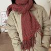 2025 Winter Red Plaid Imitation Cashmere Scarf - Warm Neck Warmer for Women & Couples