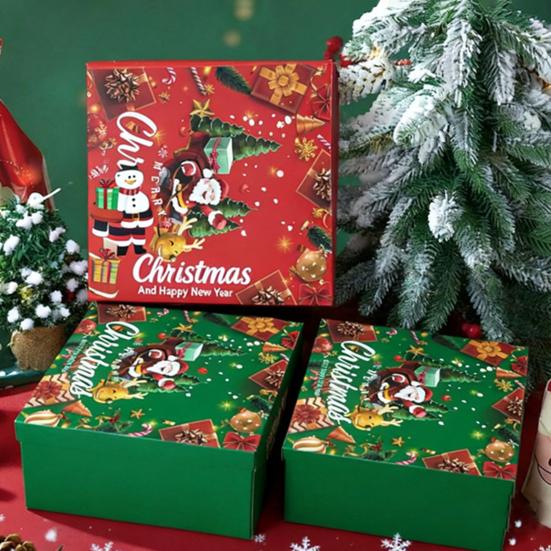 5-Layer Christmas Gift Box Explosion Gift Box with Bow Ribbon DIY Scrapbooking Surprise Container for Anniversary Festival Snacks Jewelry Creative