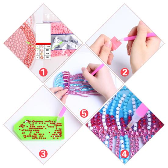 1 комплект алмазная живопись ночник долговечный USB питание милая форма медузы настольная лампа для украшения дома