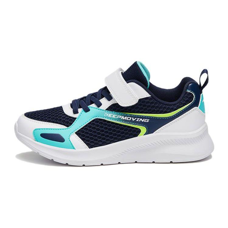 Anta Antiskid Wear-Resistant Low-Top Running Shoes Kids Sneaker Fluorescent-Green White Blue A312325521-1