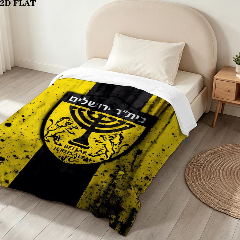 1PC Beitar Jerusalem Fc Patterned Flannel Blanket Suitable For All Seasons For Home Decor Warmth And Comfort Gifts Holiday Present