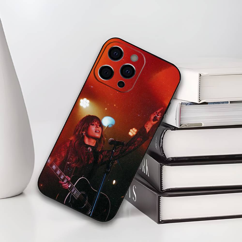 Чехол для телефона E-Ella L-Langley Singer для iPhone 17,16,15,14,13,12,11 Plus,Pro Max,XS, Мягкий черный чехол