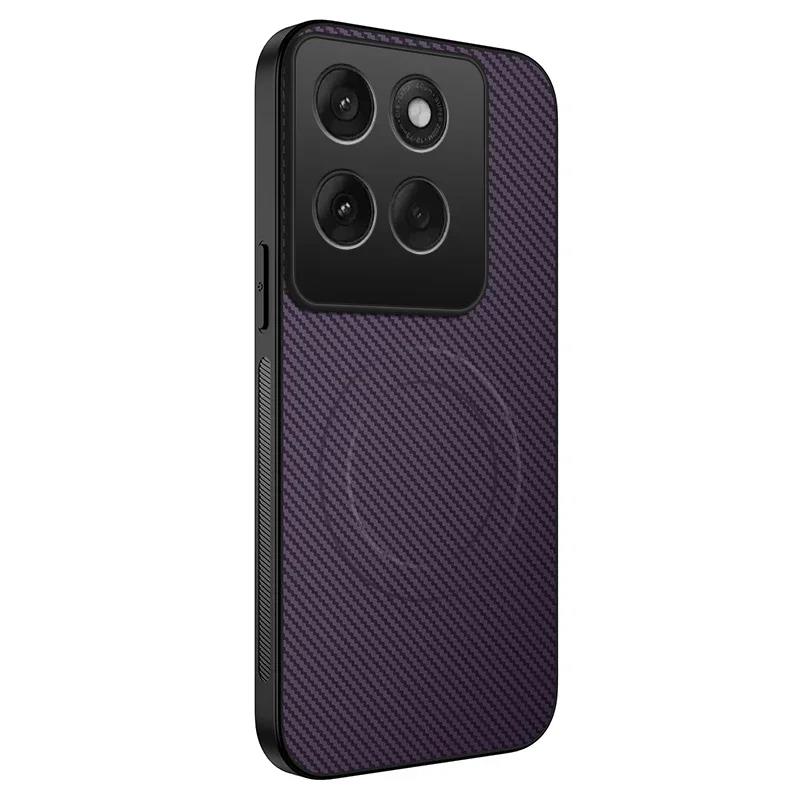 Магнитный силиконовый чехол для Motorola Moto Edge 60S 60 Fusion Pro Беспроводная зарядка Углеродное волокно PU кожа Мягкая накладка Чехлы для телефонов