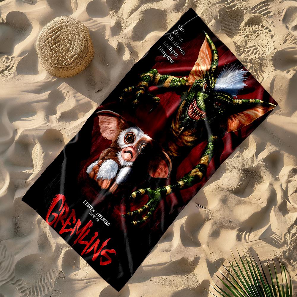 Gremlins Beach Towel Soft Durable Quick-Dry Comfortable Lightweight Perfect for Traveling Yoga Camping and Swimming