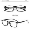 Ultra-light TR90 Full-frame Reading Glasses for Men and Women, Screw-free, Metal-free, Anti-blue Light, Radiation Protection, Black Frame.