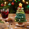 Рождественское украшение Ручной работы Мини-звезда на елку Верхушка для елки 7 слоев Деревянная основа Украшение для рождественской елки Праздничное украшение