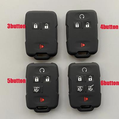 Силиконовый Чехол-Крышка для Автомобильного Ключа Chevrolet Colorado Silverado 1500 2500HD 3500HD GMC Yukon Sierra Canyon Защитный Чехол для Ключа с Дистанционным Управлением