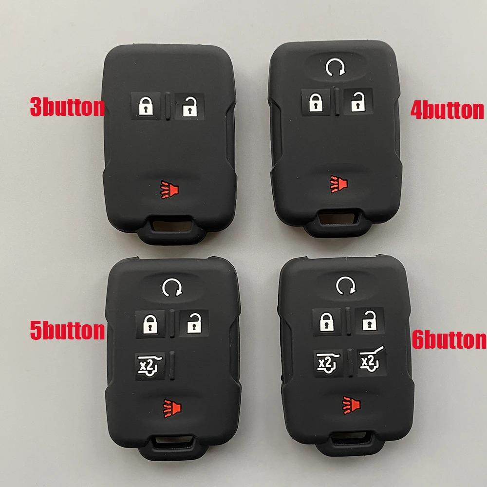 Силиконовый чехол для автомобильного ключа Chevrolet Colorado Silverado 1500 2500Hd 3500Hd Gmc Yukon Sierra Canyon Защитный чехол для дистанционного ключа