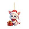 Whimsical Cartoon Style Christmas Cat Hanging Decoration For Cars In Colorful Acrylic Design