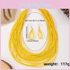 Women Beaded Glass Jewelry Set Multilayer Circular Design For Office Use Casual