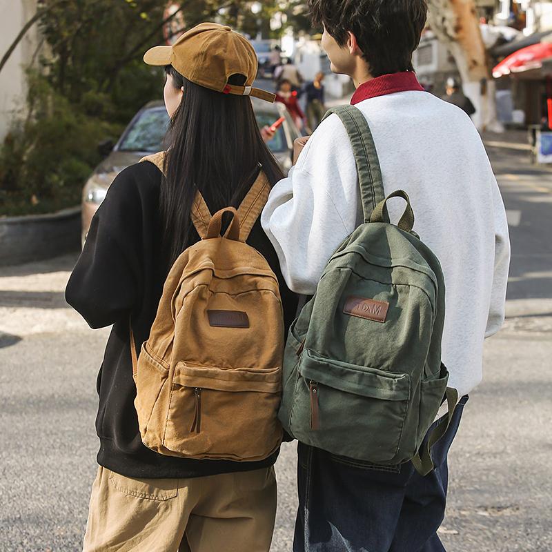 Школьный рюкзак для старшеклассников, женский, большой емкости, дорожный рюкзак, мужской, холщовый рюкзак