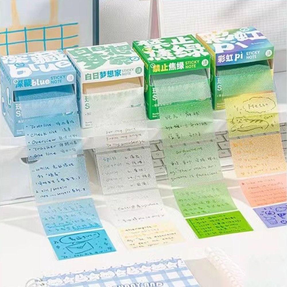 126Sheets Aesthetic Stationery Pull-Out Label Stickers Sticky Notes School Office