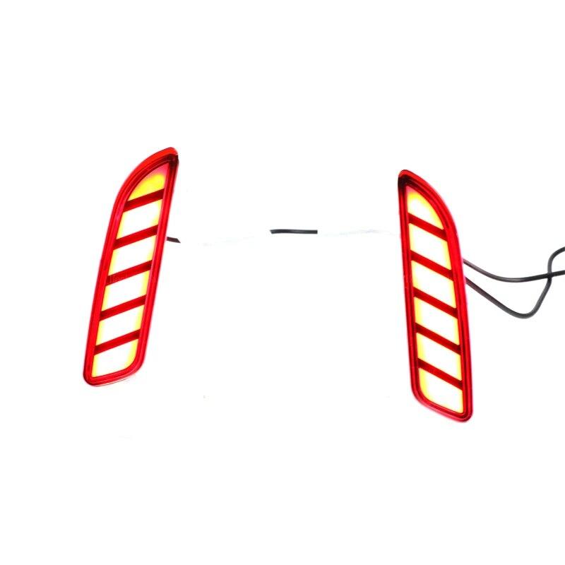 2PCS Car Flashing LED Reflector Lamp Rear Fog Lamp Bumper Light Brake Warning Light For Toyota Corolla Cross 2022