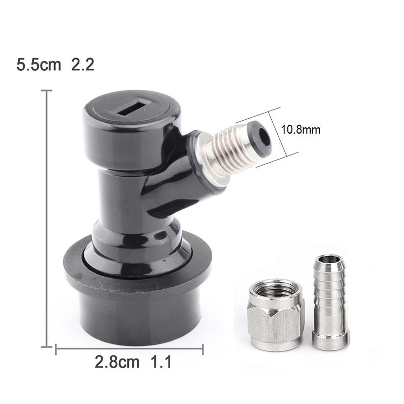 4Pcs Ball Lock Connector ,Beer Keg Ball Lock Disconnect,Liquid / Gas Connectors for Home Brewing Corny Keg / Cornelius Keg Parts