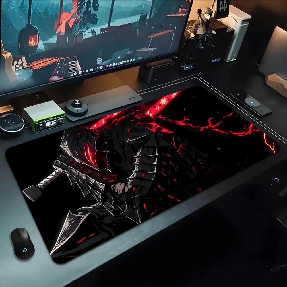 Коврик для мыши Berserk 500x1000 мм Большой игровой коврик для мыши Геймерский XL Резиновый Отаку Клавиатурный коврик Настольный коврик для ноутбука