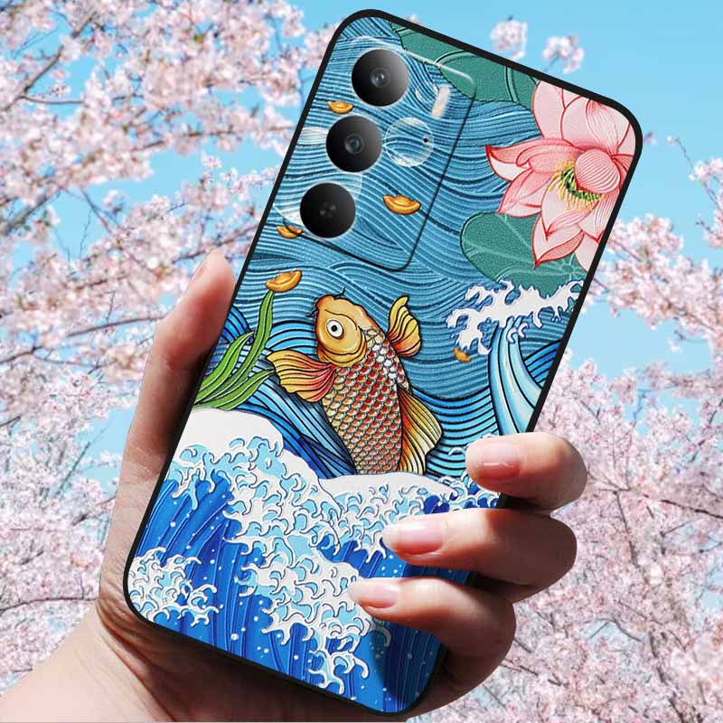 3D Рельефные Ретро Чехлы Для Realme C75 4G Мягкая Силиконовая Задняя Крышка Чехол Для Realme C75 4G 3D ТПУ Рельефные Чехлы 3D C75 c 75