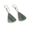Banded Green Opal Gemstone 925 Sterling Silver Jewelry Earring 1.62"