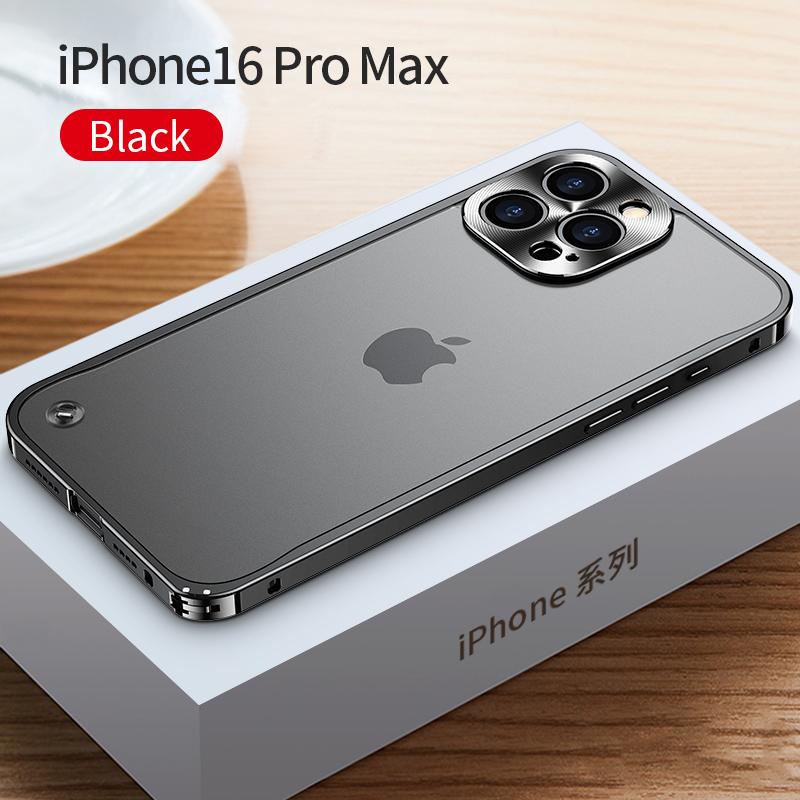 Металлический чехол для телефона для iPhone 17 11 12 13 14 15 16 Pro Max Чехол из алюминиевого сплава с полной защитой объектива для iPhone 13 mini Металлический чехол с гальваническим покрытием для задней панели