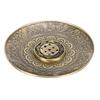 Bronze Incense Burners Plate Flower Round Incense Stick Holders for Home Decoration