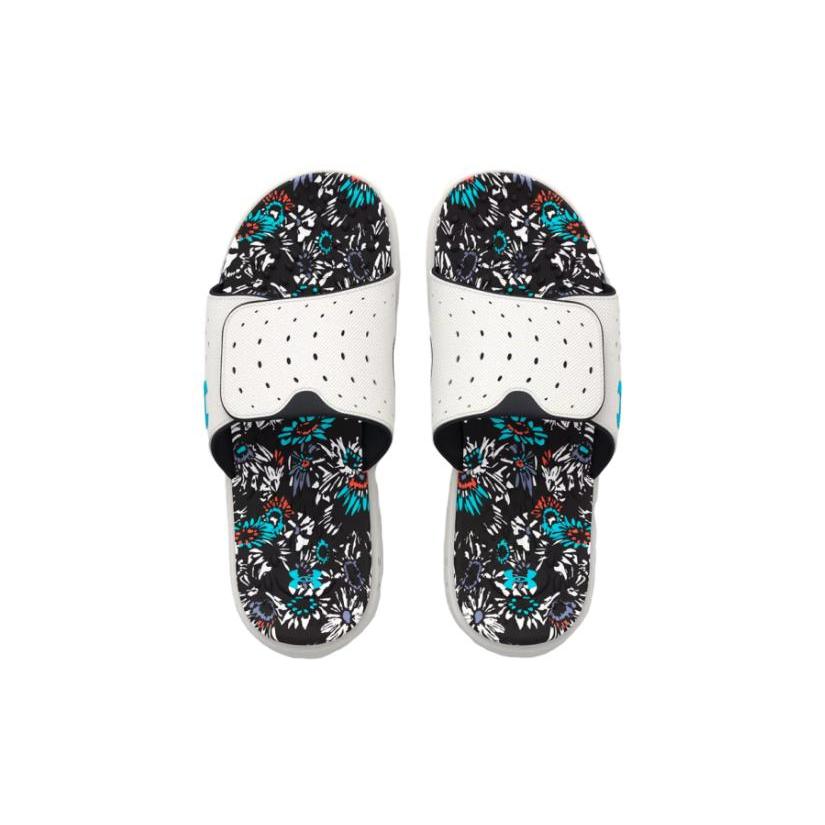 Under Armour Шлепанцы Ignite 7 с графическим стелькой 'Grey Mist Floral' Женские 3026029-100