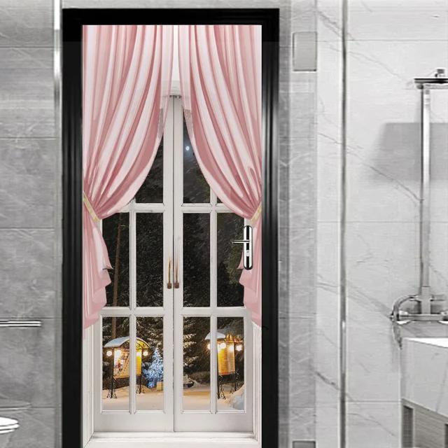 Наклейка на окно и внешнюю дверь для гостиной, спальни, сделай сам, самоклеящиеся обои, домашний декор, дверной плакат, ремонт, легко наклеивается