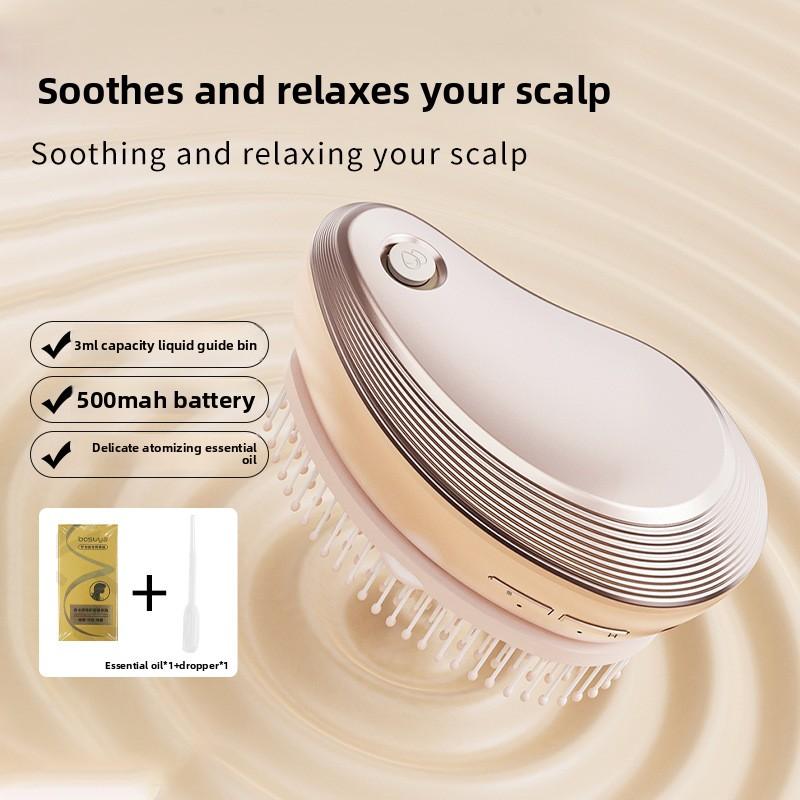 Электрическая расческа-спрей для ухода за волосами, вибрирующий инструмент для прочистки меридианов головы, мист с эфирными маслами питает кожу головы, многофункциональный массажер для волос