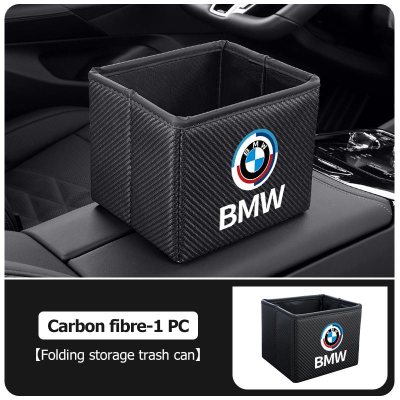 AAAOS1 Portable Car Trash Bin Garbage Can Foldable Waste Storage Basket For BMW 50th Anniversary Edition E36 E46 E53 E90 E60 E93 E87