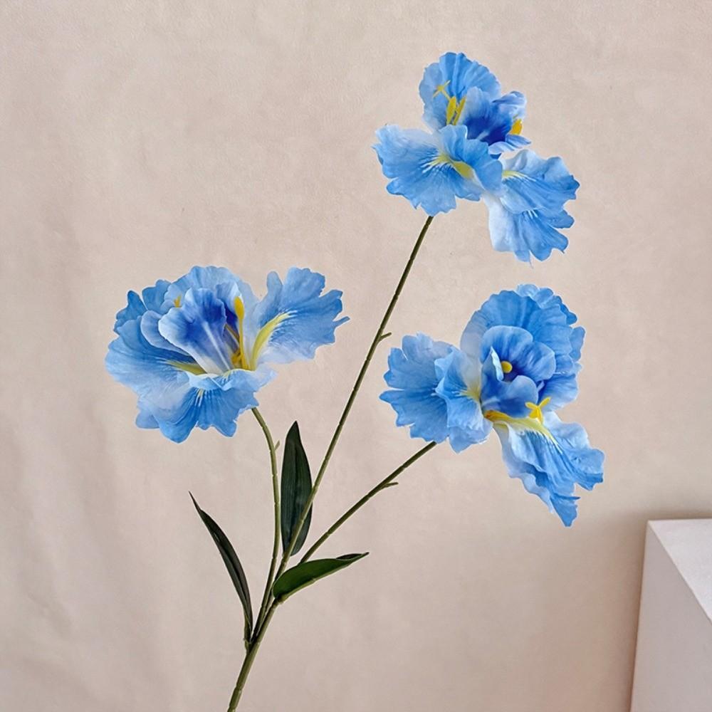 New Purple Artificial Iris Flowers Bouquet Floral Fake Flower Decorative Artificial Faux Plants Spring