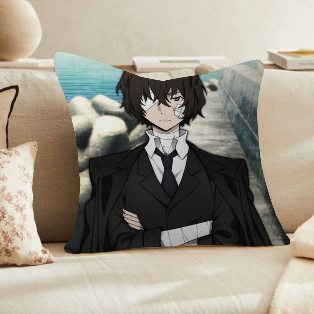OOsamu Dazai АНИМЕ Наволочка мультяшная Подарок Чехол для подушки Спальня Дом Диван Кресло Сиденье Декор наволочка