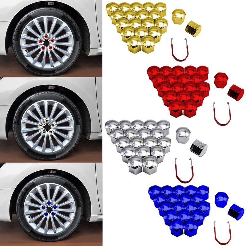 20Pcs 17/19/21mm Caps for Bolts Wheel Bolts Plugs Caps Anti-Rust Screws Cover Wheel Nuts Cap Decoration Styling Car Accessories