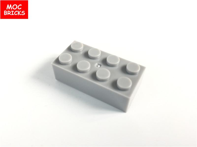100 шт./лот Детали MOC Разноцветные белый красный черный Кирпичик 2x4 3001 Городская модель Образовательные строительные блоки игрушки подарок детям