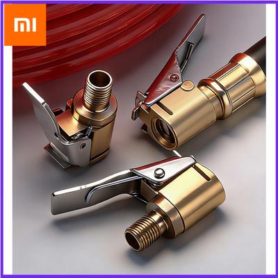 Tire Air Chuck with Clip Adapter, Brass Locking Tire Inflator Nozzle Adapter Connect, No Leakage Tire Chucks Connect Accessories