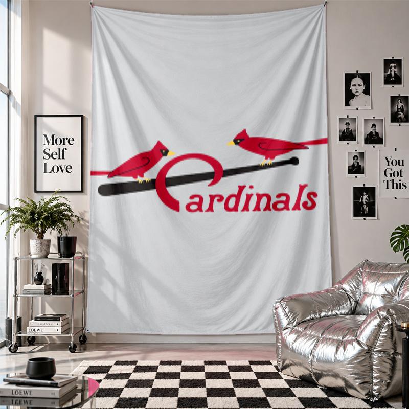 St. Louis Cardinals Wall Tapestry Home Decor Wall Hanging Cloth for Bedroom Living Room Background