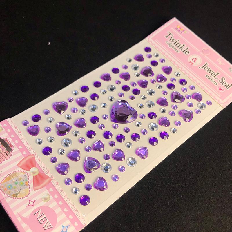 Colored Self-adhesive Rhinestones Sticker Children's Stage Show DIY Face Eye Decoration Acrylic Crystal Diamond Tattoo Sticker