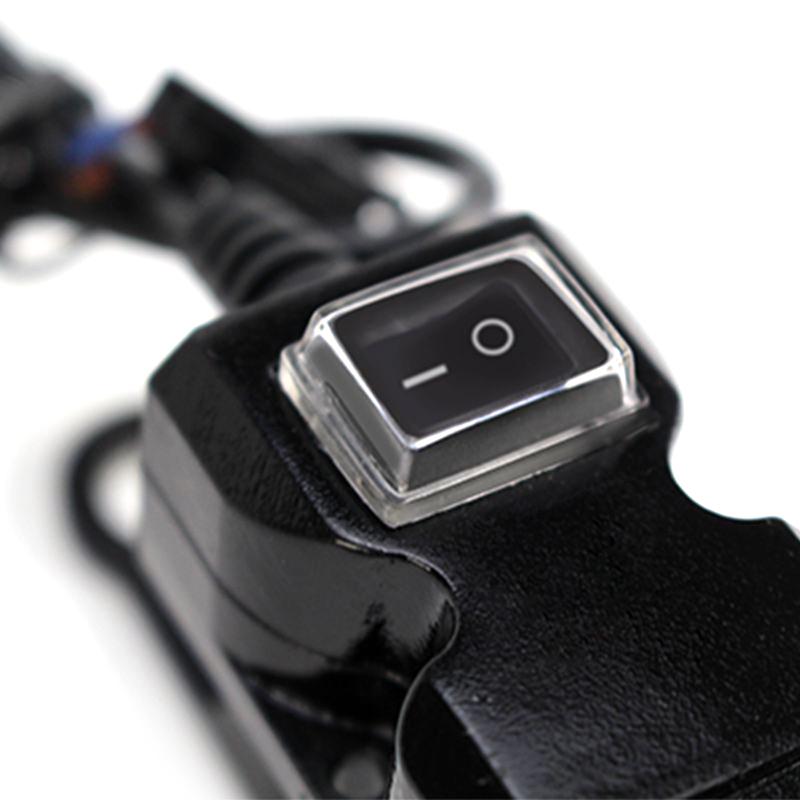 Водонепроницаемая двойная USB 12 В розетка для зарядки на руль мотоцикла с переключателем и креплениями
