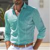 New men's shirt, long-sleeved shirt strip single-breasted shirt loose style business office spring shirt xs-6xl fashion casual