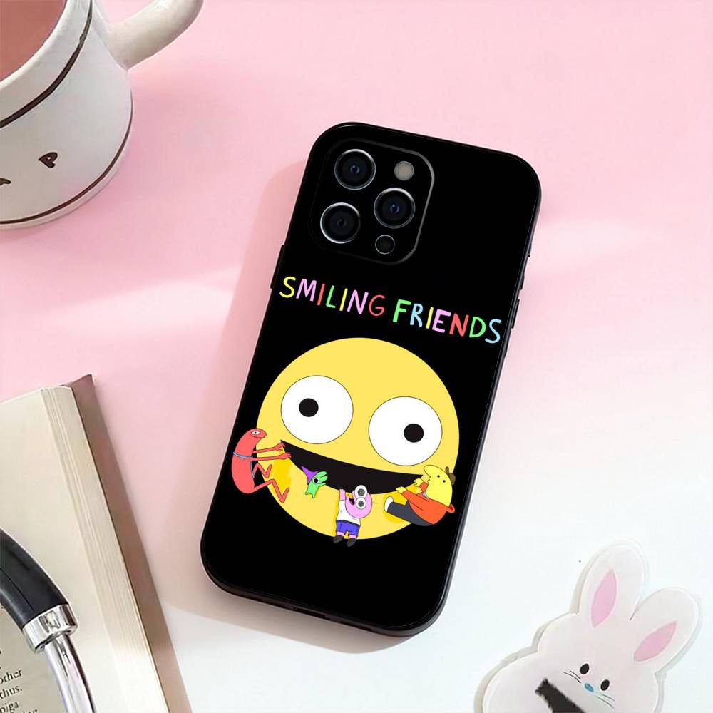 Cartoon S-Smiling friends Phone Case For iPhone 17,16,15,14,13,12,11 Plus,Pro,Max,XS Silicone Soft Cover