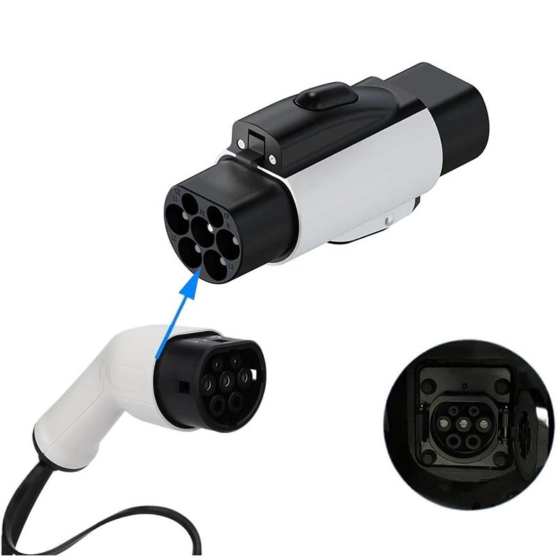 Type 2 to GBT Adapter 32A 7.2/22KW EV Charger Type2 to GBT China Standard Eletric Vehicle Converter For Chinese Car 1P/3P