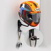 Wall Mount Metal Motorcycle Helmet Rack - Adjustable Bike & Bicycle Helmet Holder with 180° Rotation,Space-Saving Storage Hanger